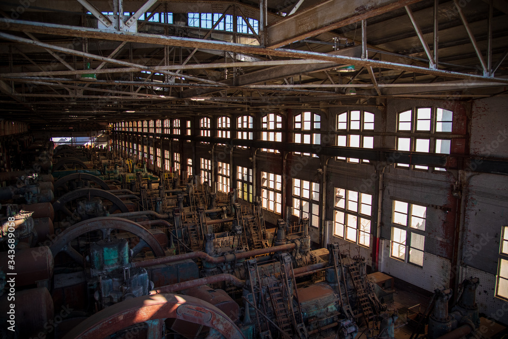 Old rusty steel factory