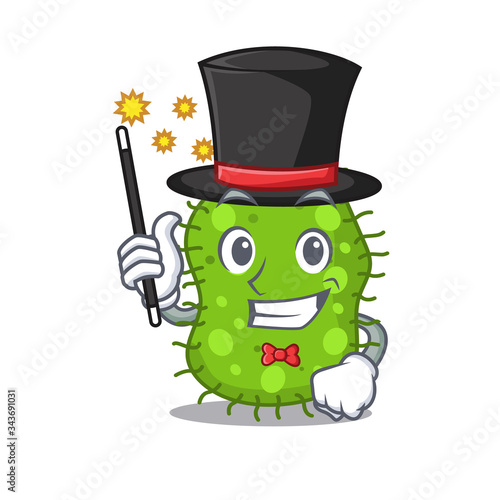 An attractive Magician of escherichia cartoon design