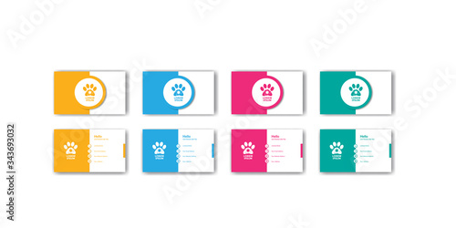 pet shop business card design set