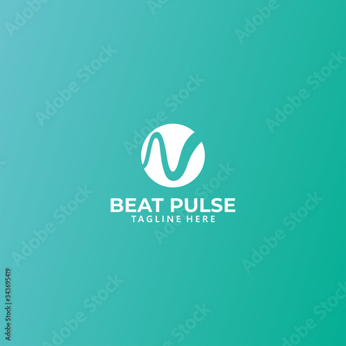 pulse logo icon vector isolated