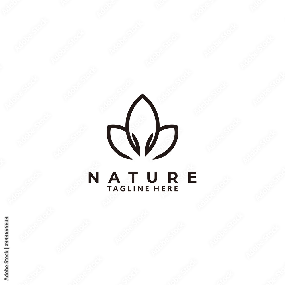 nature leaf logo icon vector isolated