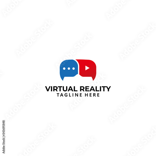 virtual reality logo icon vector isolated
