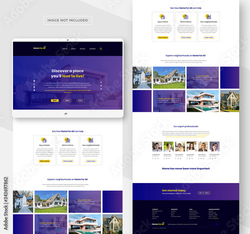 Clean real estate web template for multipurpose business website