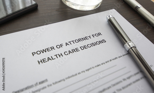 Obraz na plátně A power of attorney on the table