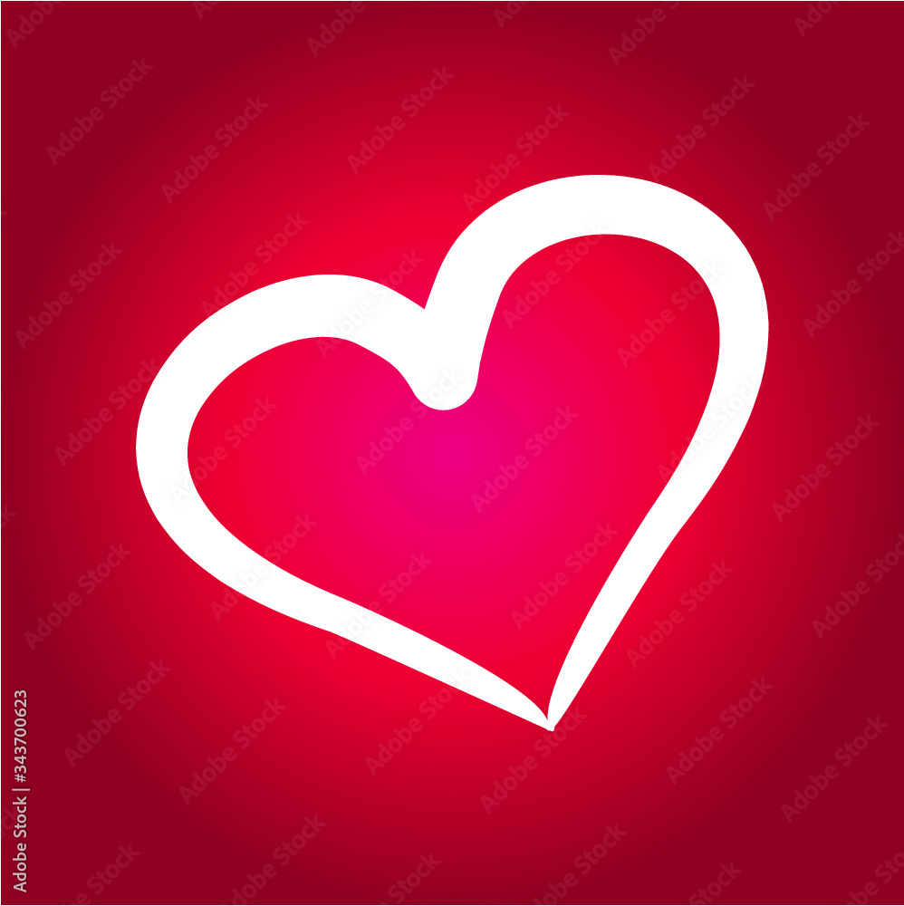 heart love embroidery graphic design vector art