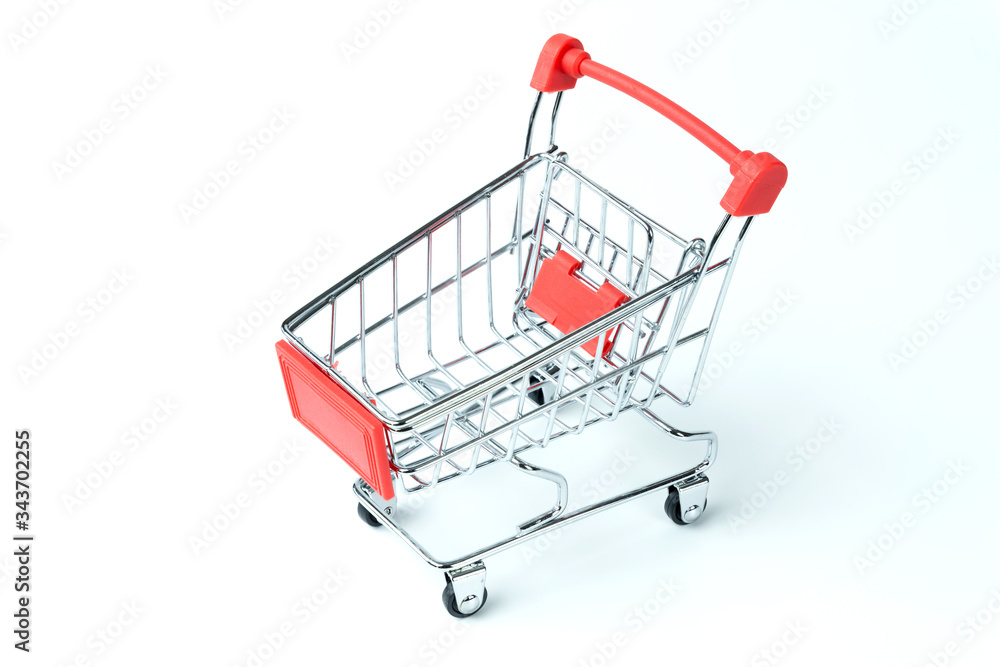 Shopping cart, isolated on white background. Shopping cart, isolated on white background.