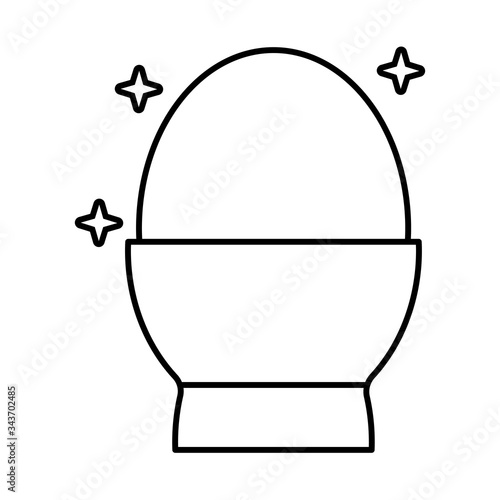 egg nutritive food line style icon