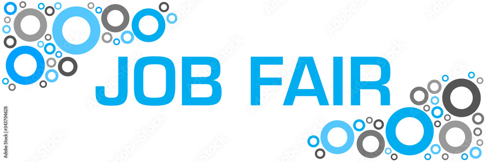 Job Fair Blue Grey Rings Corners Job Fair Blue Grey Rings Corners