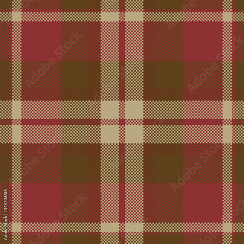 Pixel background vector design. Modern seamless pattern plaid. Square texture fabric. Tartan scottish textile. Beauty color madras ornament.