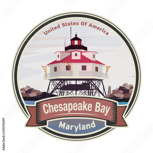 Thomas Point Shoal Light lighthouse, Chesapeake Bay, Maryland