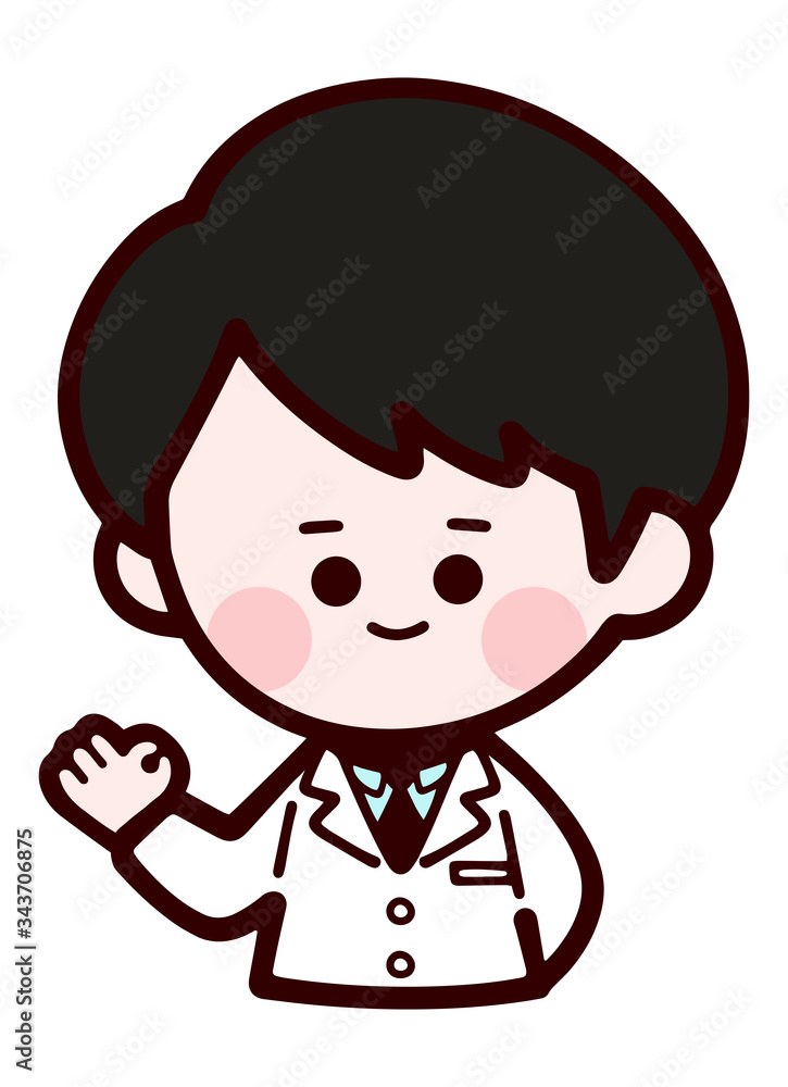 Doctor wearing laboratory coat / man / OK gesture Doctor wearing laboratory coat / man / OK gesture