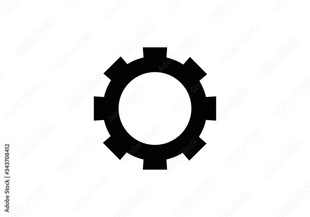 Gear icon vector. Cog sign. Settings