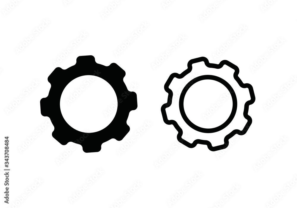 Gear icon vector. Cog sign. Settings Gear icon vector. Cog sign. Settings