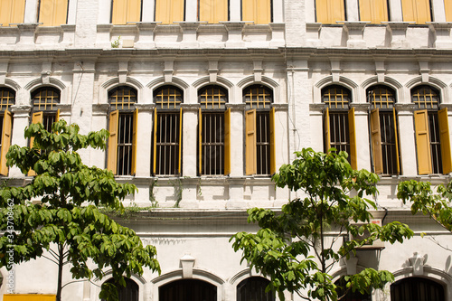 Photography Building with yellow shutters  Kuala Lumpur