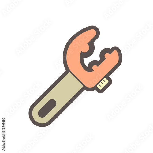 Air conditioner and air compressor parts and tools vector icon design on white background.