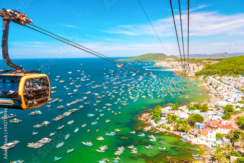 the highest cable car in  Fukuok, vietnam