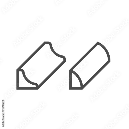 Wood floor and material vector icon set design on white background.