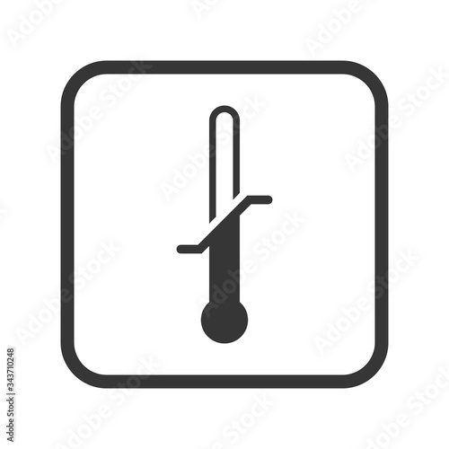 Temperature packaging and logistic vector isolated single icon. Packing marking sign and symbol