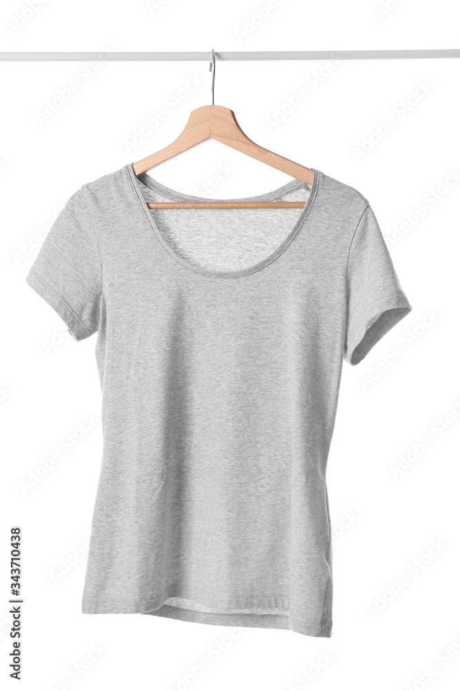 Stylish t-shirt on white background Stylish t-shirt on white background