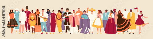 People multinational crowd vector
