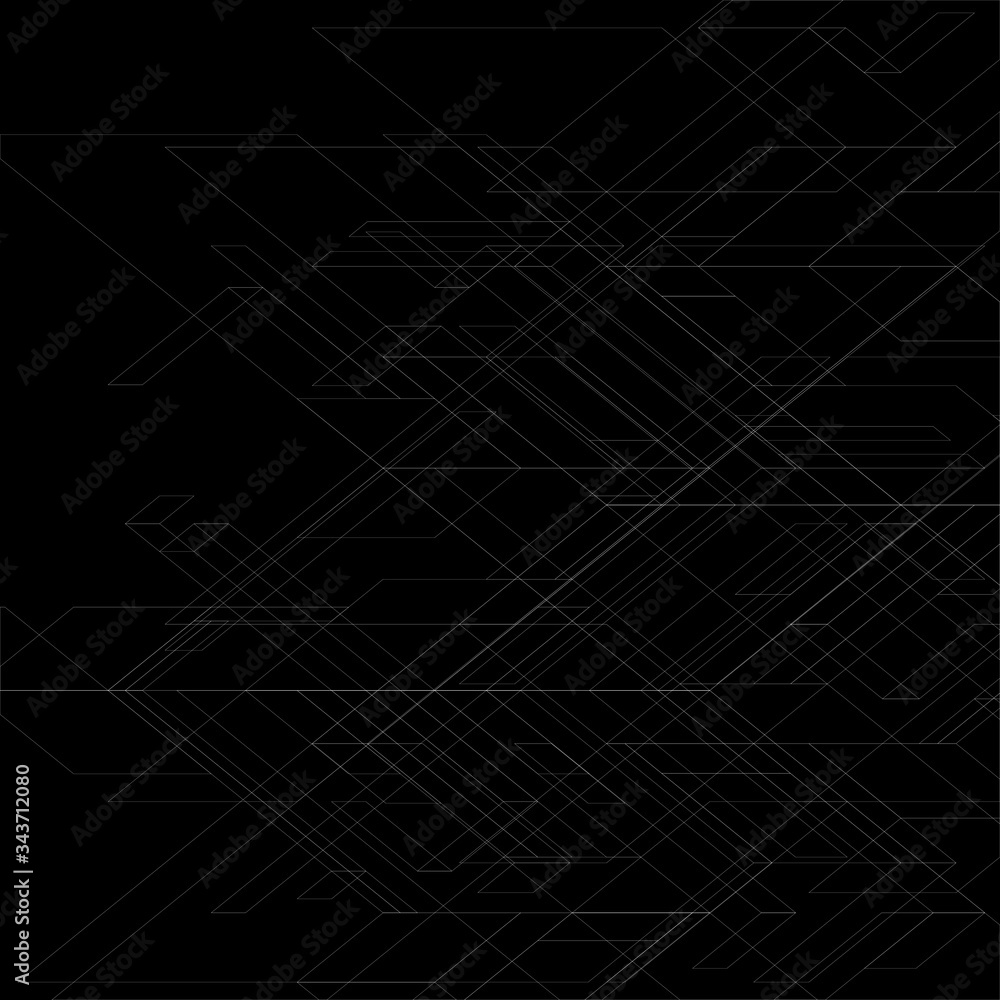 Abstract of white line on black background design