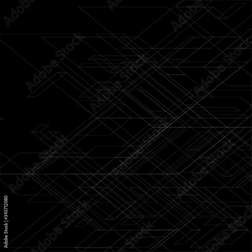 Abstract of white line on black background design