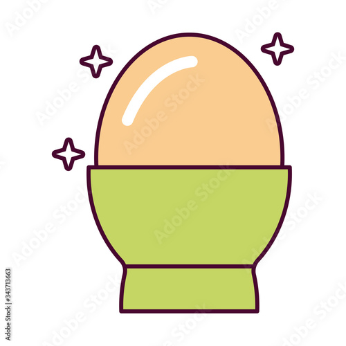 egg nutritive food detailed style icon