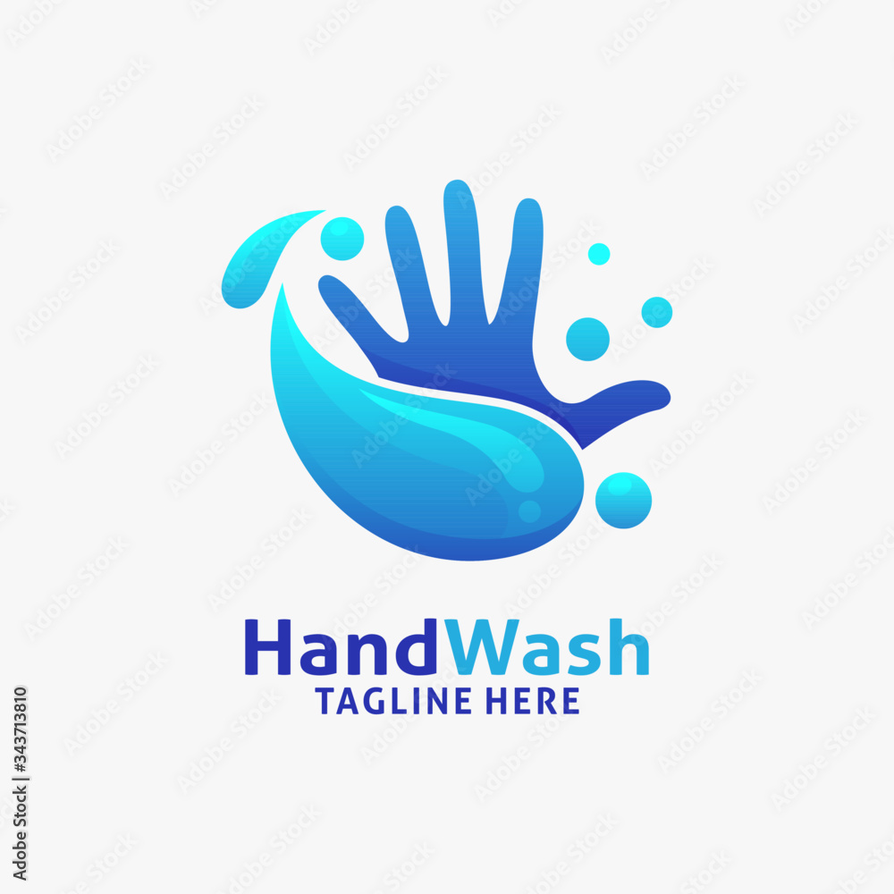 Hand wash logo design Hand wash logo design