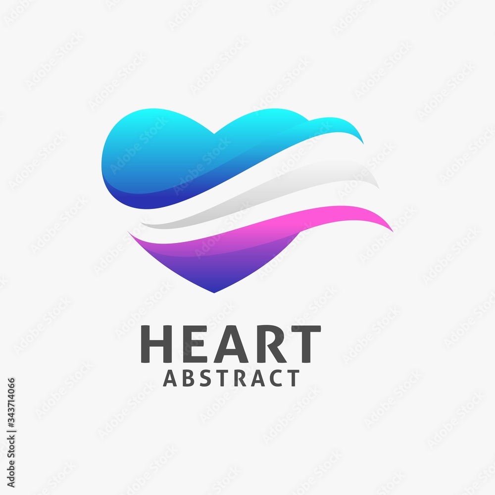 Abstract heart logo design Abstract heart logo design