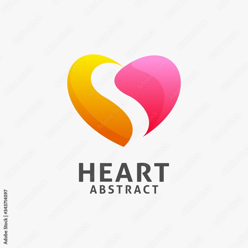 Abstract heart logo design Abstract heart logo design