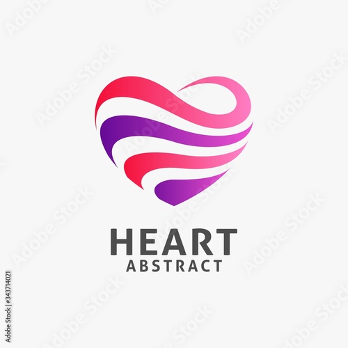Abstract heart logo design