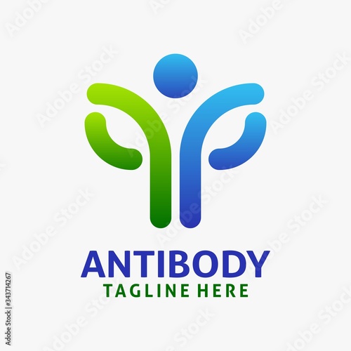 Healthy antibody logo design