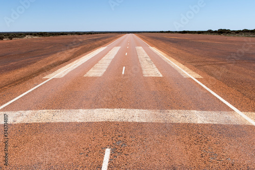 Australian Highway with and Emergency Air Strip for the Royal Flying Doctor Service (RFDS) photo