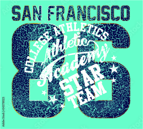 San francisco College graphic design vector art