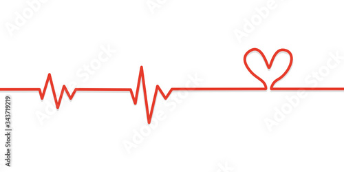 heartbeat graph pulse vector template.