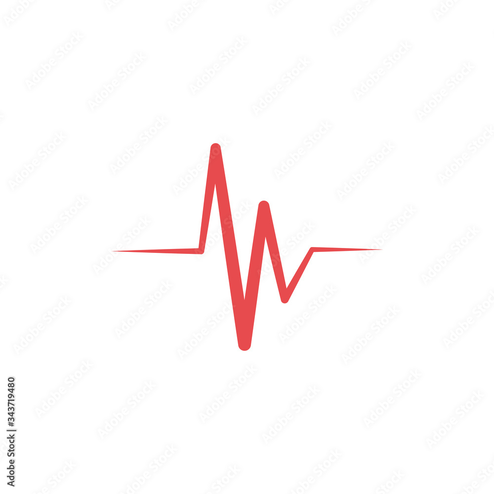 Heartbeat icon design template vector isolated illustration Heartbeat icon design template vector isolated illustration