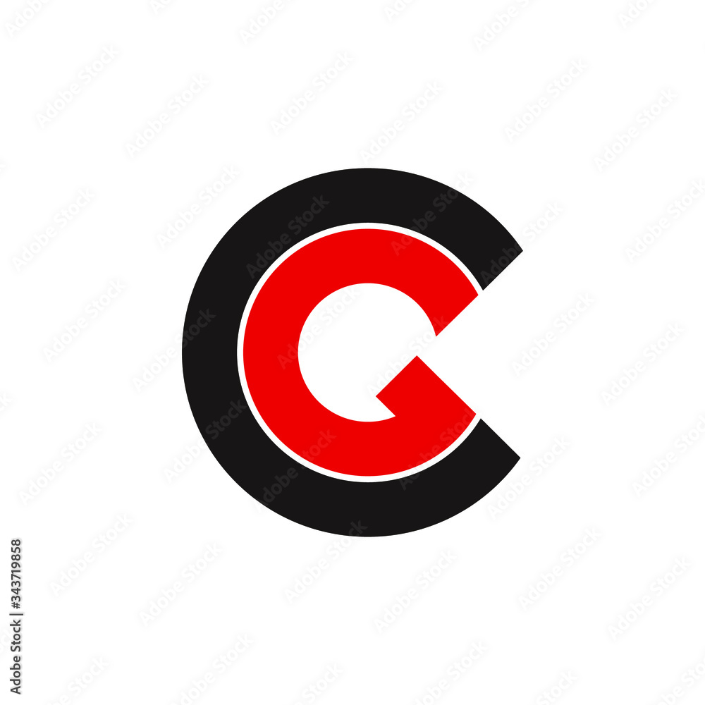 3d graphic of a red symbol on a white background, cg letter logo 3d graphic of a red symbol on a white background, cg letter logo