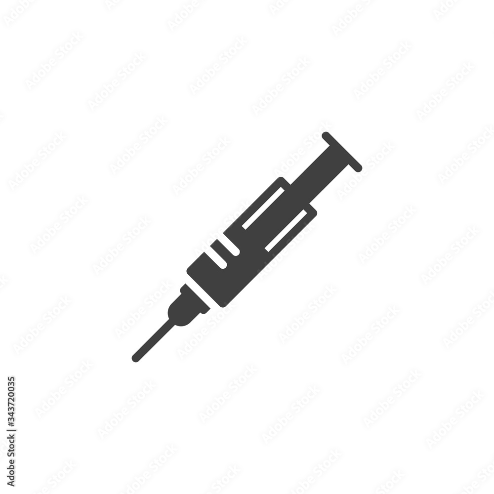 Vaccine syringe vector icon. filled flat sign for mobile concept and web design. Syringe injection glyph icon. Symbol, logo illustration. Vector graphics Vaccine syringe vector icon. filled flat sign for mobile concept and web design. Syringe injection glyph icon. Symbol, logo illustration. Vector graphics