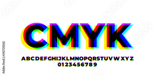 cmyk font styles design templates photo