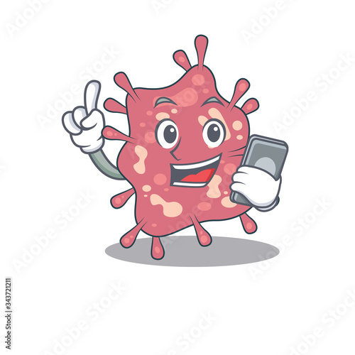 Haemophilus ducreyi cartoon character speaking on phone