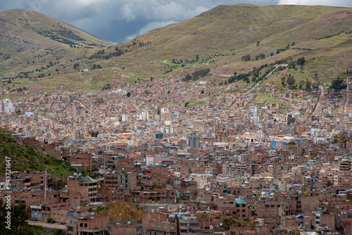 Aerial view of Puno in Peru © Nikolay