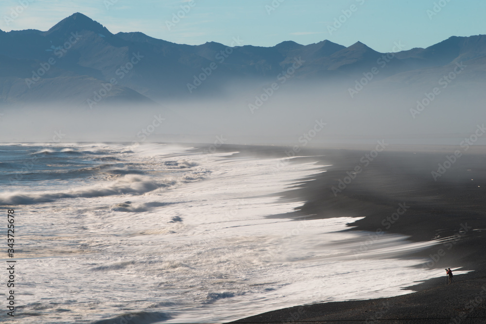 Obraz premium black sand beach in iceland
