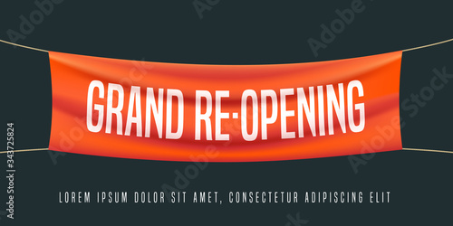 Grand opening or re-opening vector illustration, background