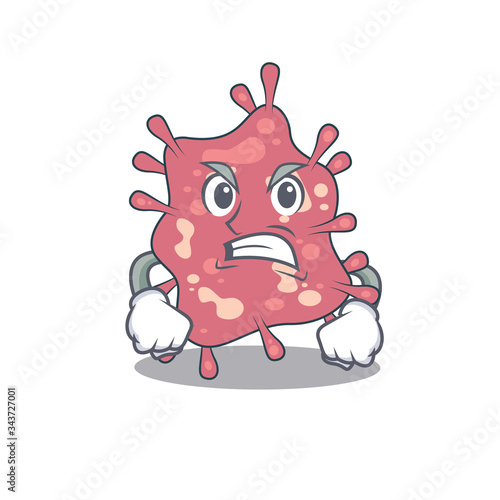Mascot design concept of haemophilus ducreyi with angry face