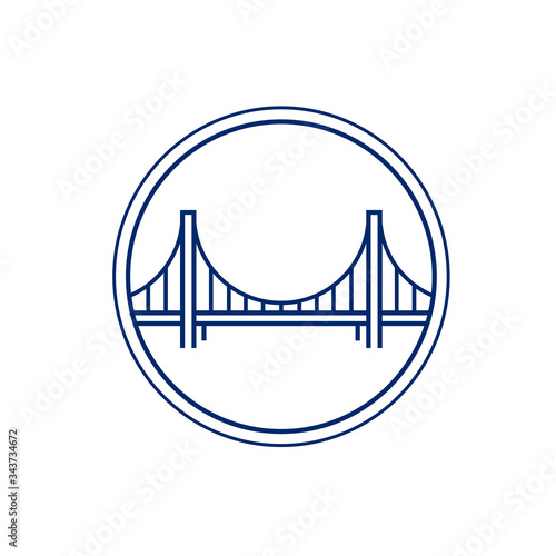 Bridge Logo, Construction Logo, Building. Bridge Corporation Logo Design Template