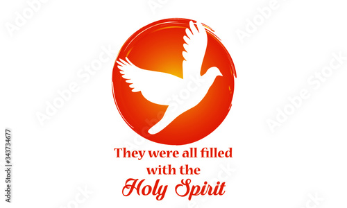 Pentecost Special Design for print or use as poster, card, Flyer or T Shirt 