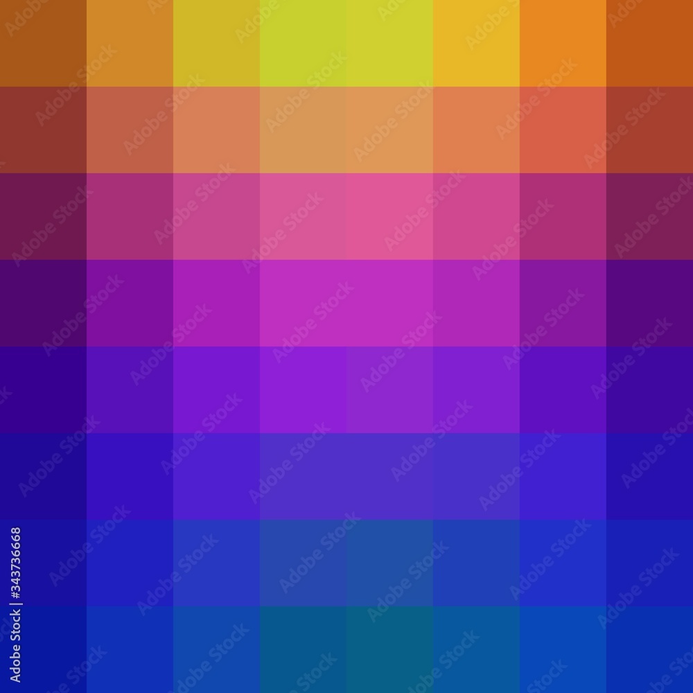 Colorful palette mosaic background. Blue pink yellow gradient geometric pattern.