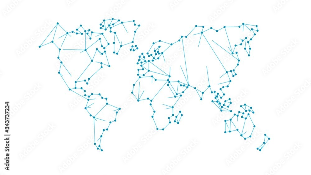 dots makes global world map, world dots connecting line, global wireframe polygonal lines, connect world map
