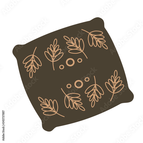 Pillow. Scandinavian style. Simple vector illustration.