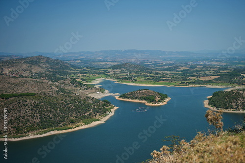 aerial view of the river